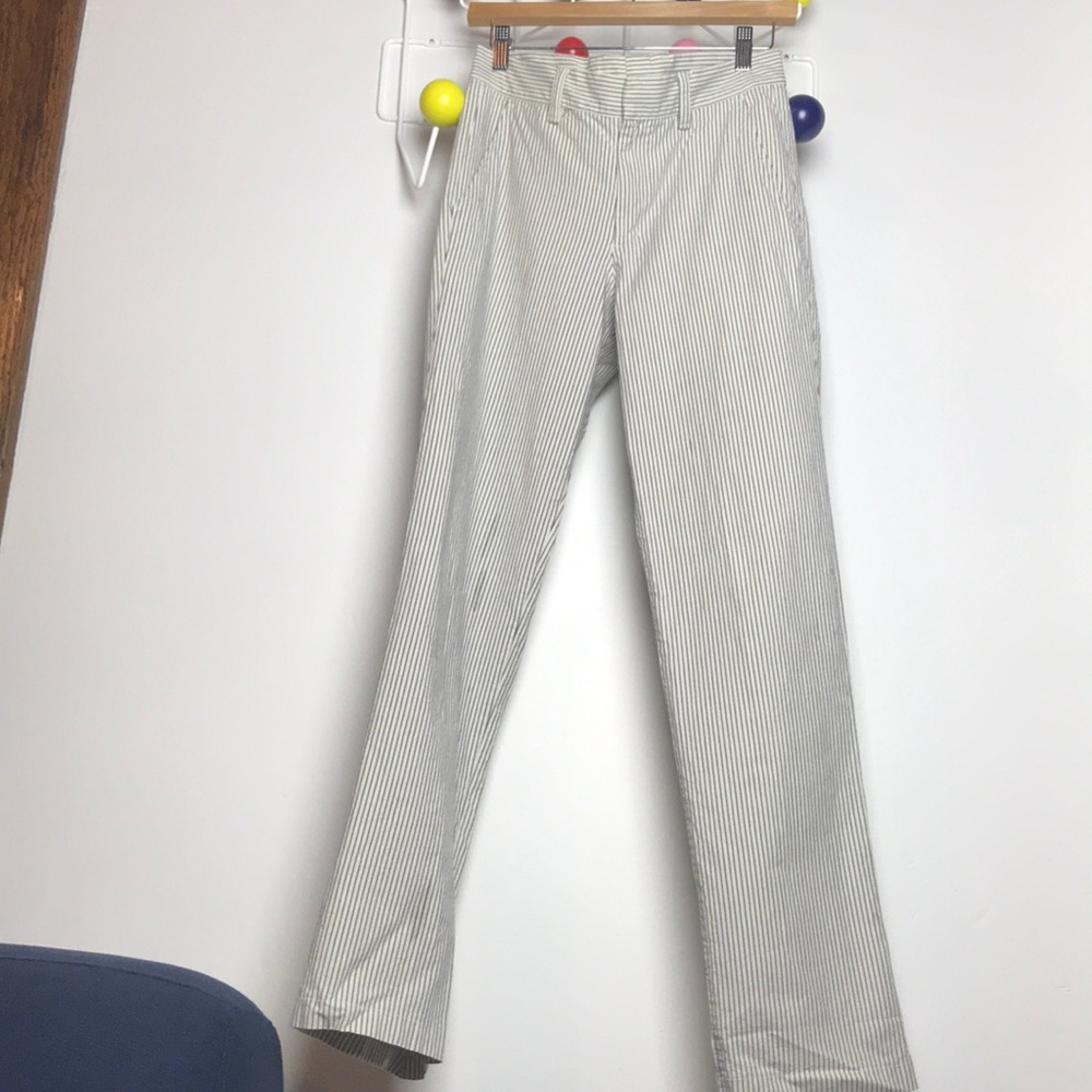 American Apparel striped work pant.